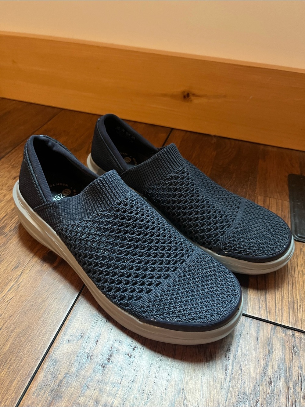 Bzees Slip-On Knit Sneakers - Navy